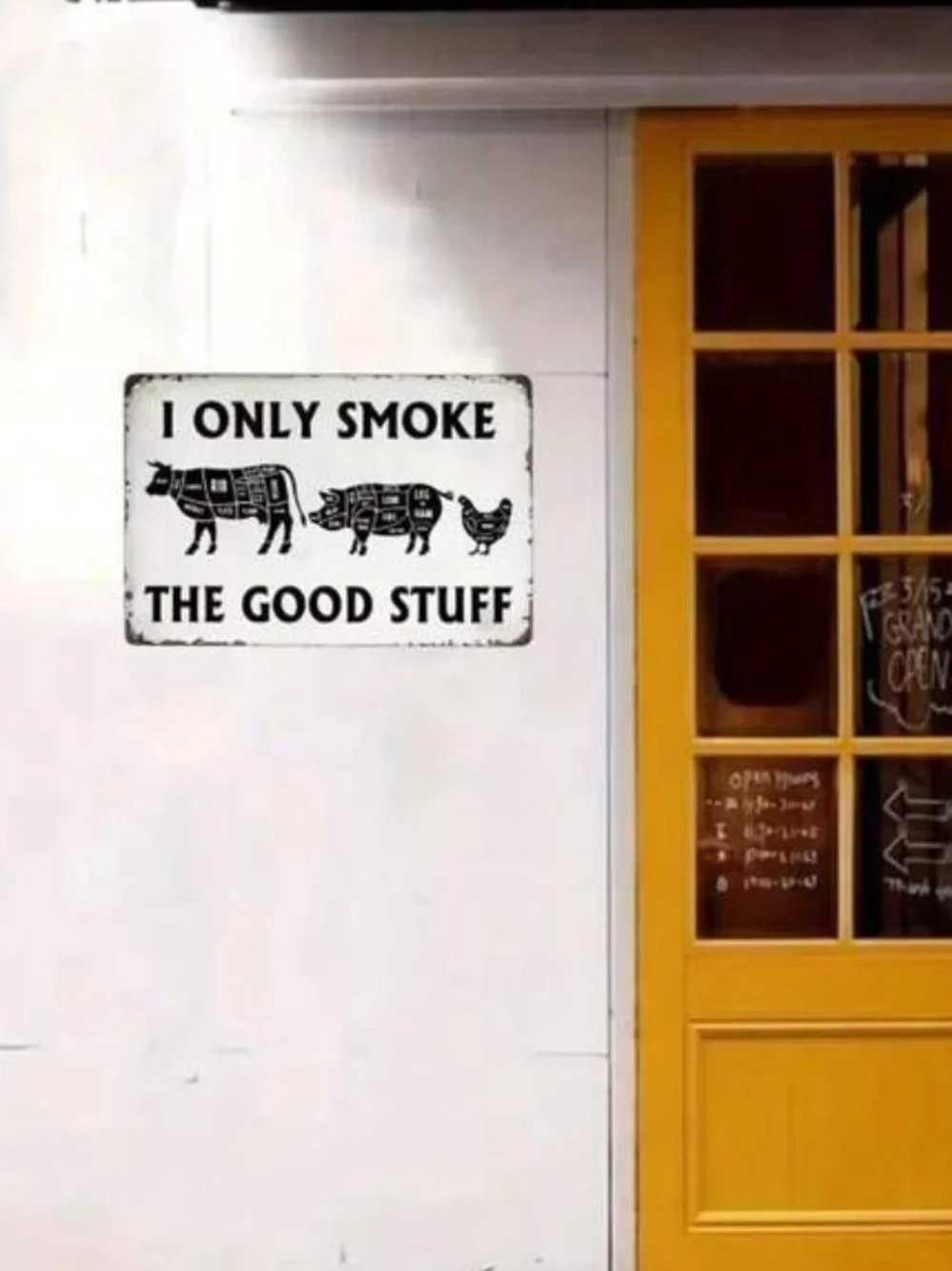 I Only Smoke The Good Stuff BBQ Metal Wall Sign NEW 🏷️